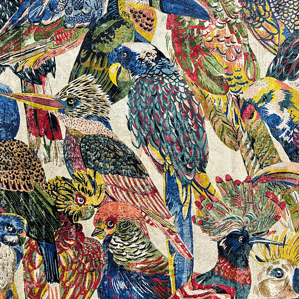 upholstery fabric bird of paradise